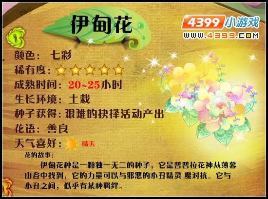 小花仙伊甸花花种