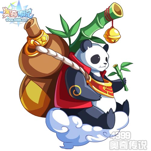 奥奇传说熊猫酒仙图片 高清大图