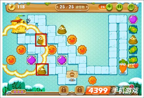 保卫萝卜2第8关金萝卜攻略