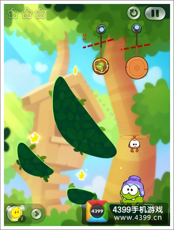 割绳子2攻略 森林1-14关三星攻略
