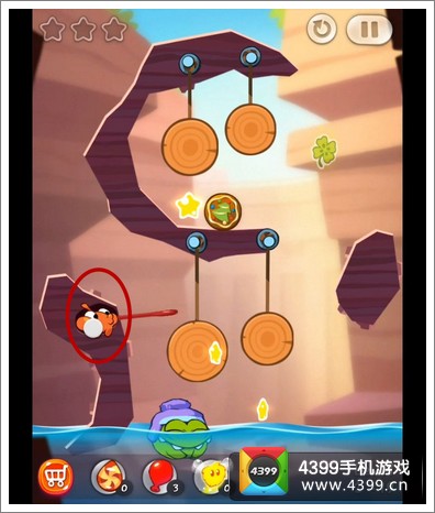 割绳子2攻略 沙坝2-19三星攻略