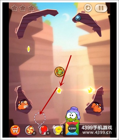 割绳子2攻略 沙坝2-18三星攻略