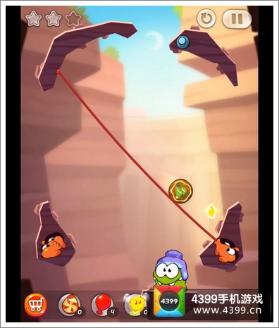 割绳子2攻略 沙坝2-18三星攻略