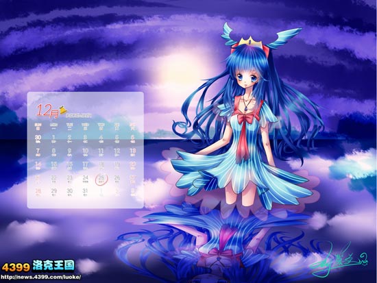 洛克王国2014年贺岁日历壁纸