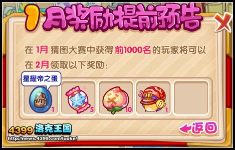 洛洛猜图大赛12月冠军榜出炉