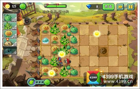 植物大战僵尸2功夫世界主线第13关攻略