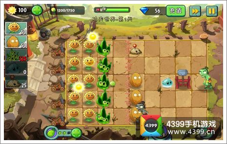 植物大战僵尸2功夫世界第1关三星攻略