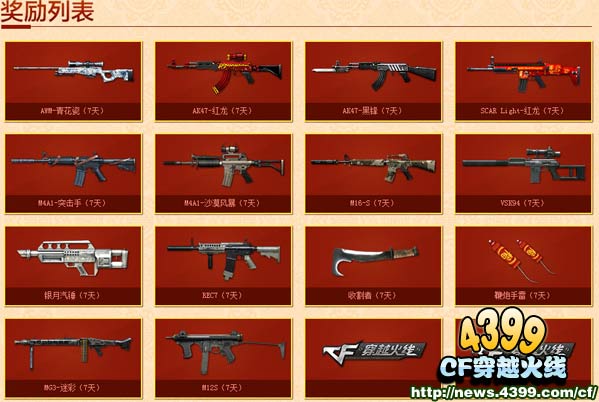 CF新年第一战活动2014 火线代表网址