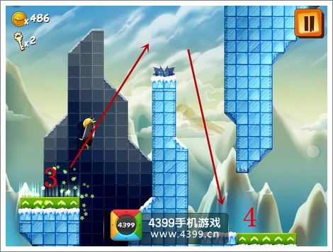 企鹅大冒险挑战关卡2怎么过