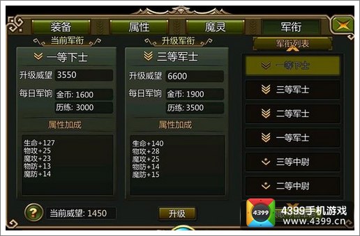 龙之守护ol军衔系统