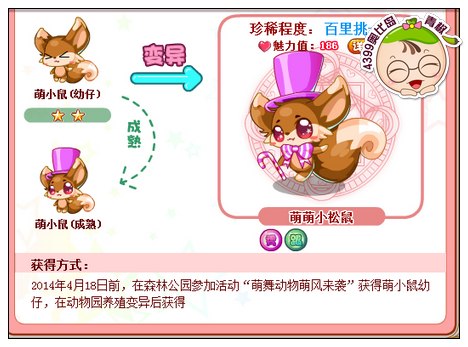 奥比岛萌萌小松鼠怎么得