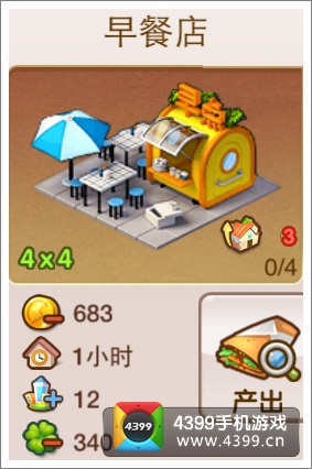 全民小镇早餐店建造时间 所需等级详细数据