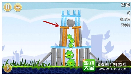 愤怒的小鸟:炸弹鸟登场第1章第5关三星攻略