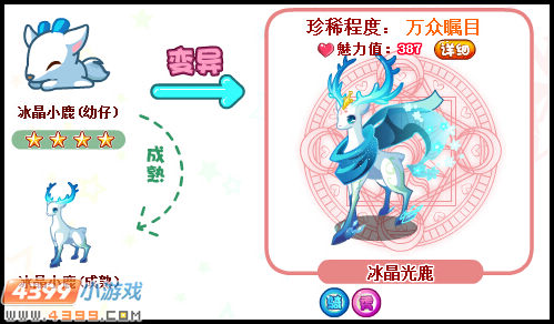 奥比岛冰晶光鹿