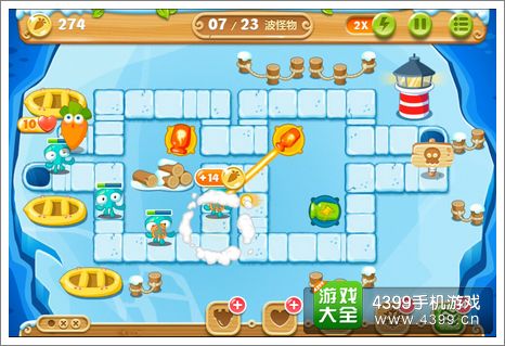 保卫萝卜2第102关攻略