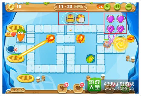 保卫萝卜2第102关攻略