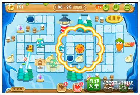 保卫萝卜2第107关攻略