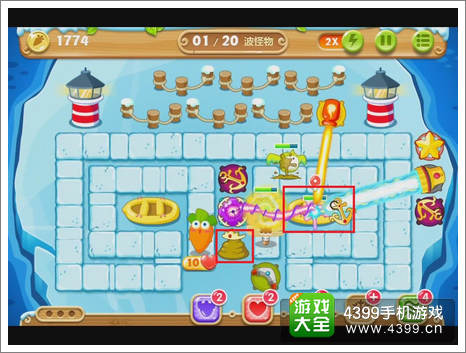 保卫萝卜2第115关攻略