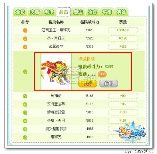 奥奇传说神通超能极限战斗力