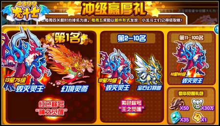 龙斗士觉醒狂飙赛 得70级紫色装备