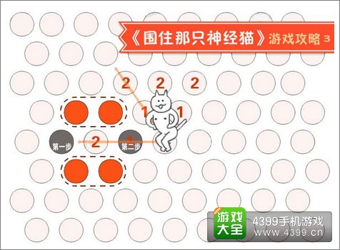 围住神经猫2步攻略