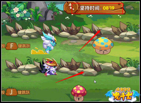 龙斗士跳蘑菇大比赛 得天极雷神紫色魔卡