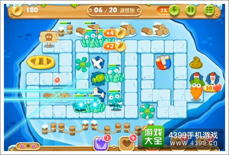 保卫萝卜2第123关攻略