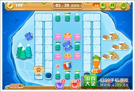 保卫萝卜2第132关攻略