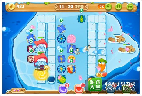 保卫萝卜2第132关攻略