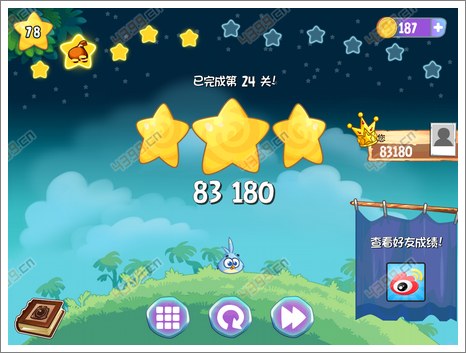 愤怒的小鸟思黛拉第24关