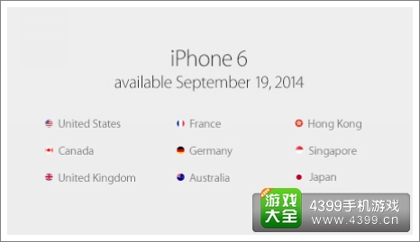 iphone6上市地区