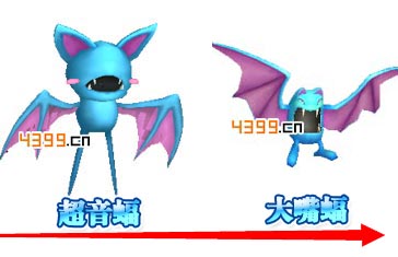 口袋妖怪3D超音蝠进化