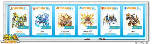 奥拉星速度种族值最高的亚比是谁