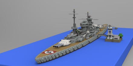 我的世界作品展示 沙恩霍斯特号战列巡洋舰
