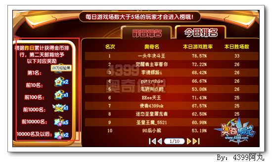 奥奇传说赏金PK大赛