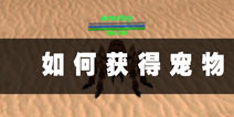 被尘封的故事如何获得宠物