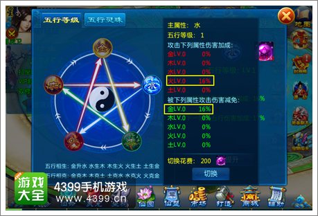 剑灵传奇五行相克