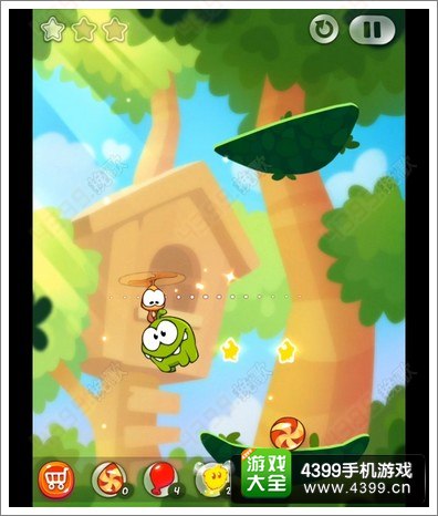 一起割绳子2森林1-11攻略