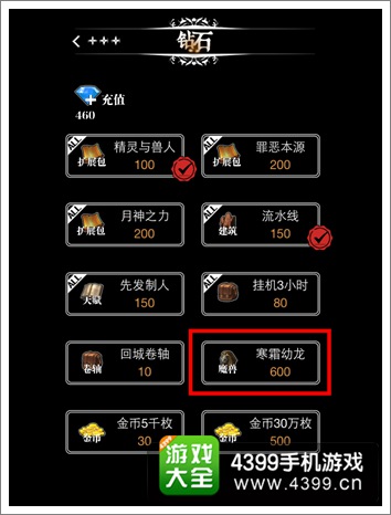 地下城堡寒霜幼龙