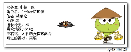 4399生死狙击王者争霸第三赛季季后赛A组选手资料