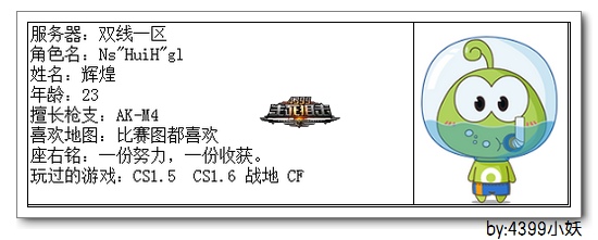4399生死狙击王者争霸第三赛季季后赛C组选手资料