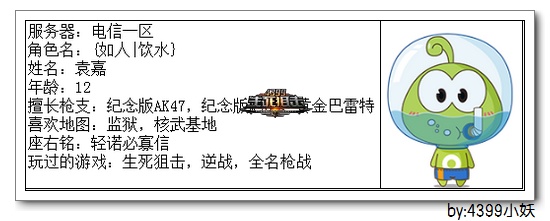 4399生死狙击王者争霸第三赛季季后赛D组选手资料