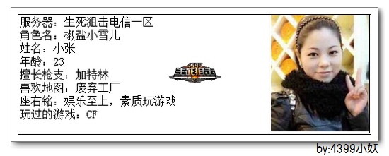 4399生死狙击王者争霸第三赛季季后赛D组选手资料