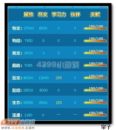 热血精灵派圣夜夜种族值