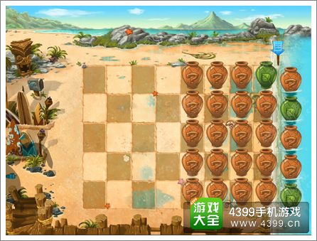 植物大战僵尸2巨浪沙滩第14关攻略 砸罐子