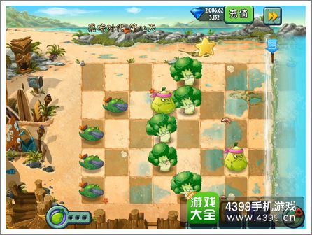 植物大战僵尸2巨浪沙滩第14关攻略 砸罐子