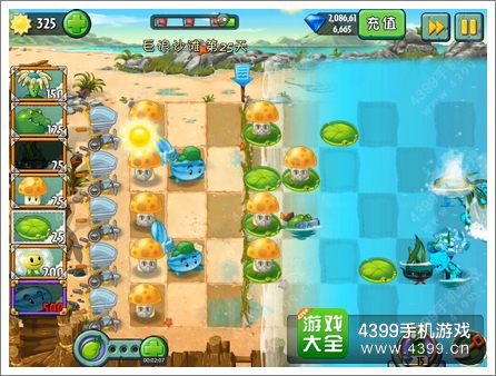 植物大战僵尸2巨浪沙滩第25关攻略 最强阵容诞生