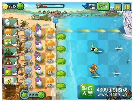 植物大战僵尸2巨浪沙滩第30关攻略 棱镜草战术