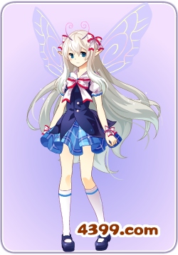 小花仙学院蓝格纹套装
