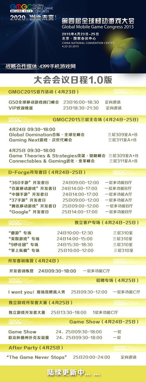 GMGC大会安排